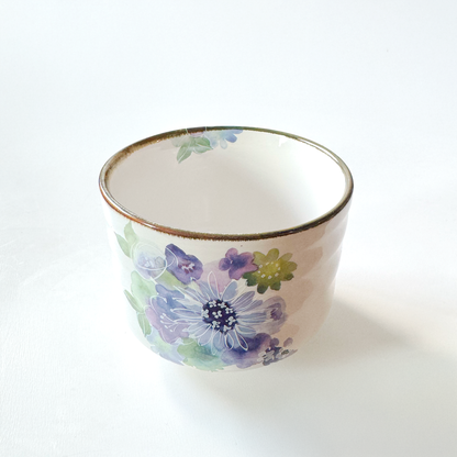 Handmade Matcha Bowl Set with Whisk & Scoop - Blue Flower