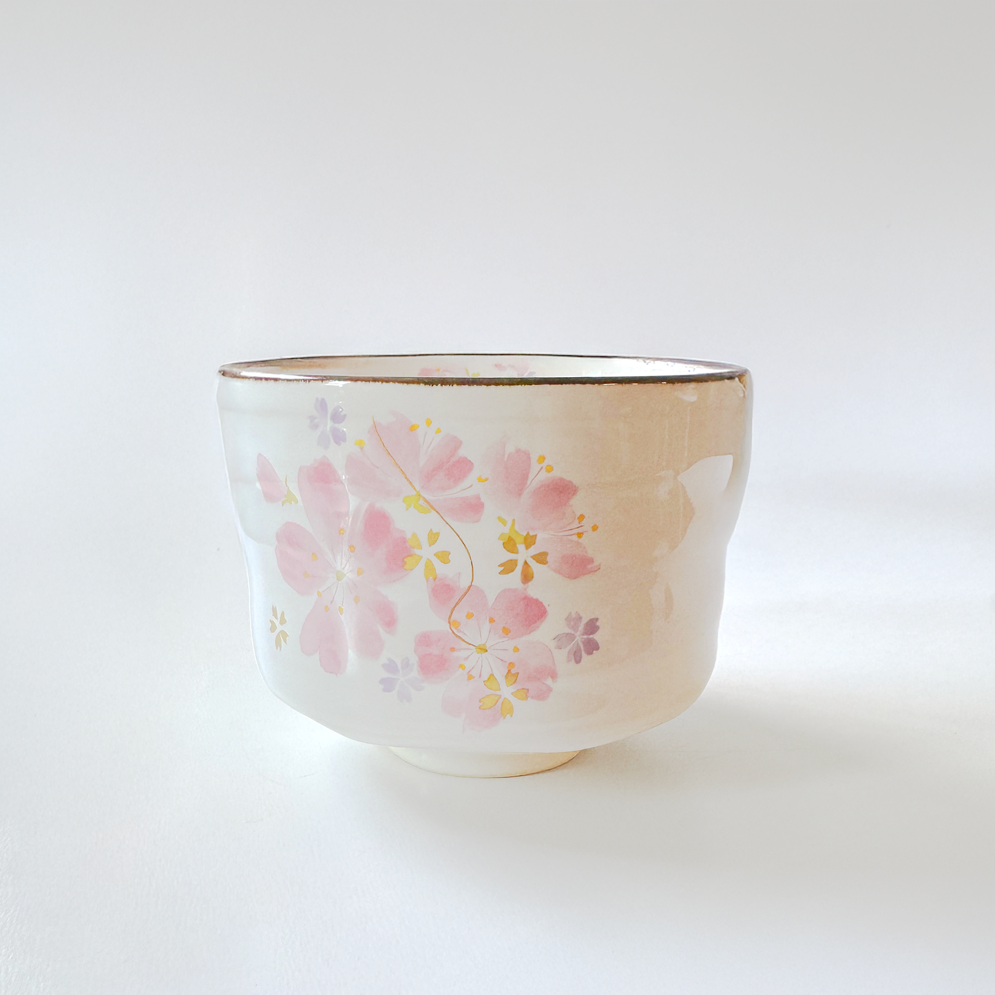Handmade Matcha Bowl Set with Whisk & Scoop - Cherry Blossom