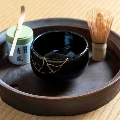 Kinetsugi Handmade Matcha Bowl Set with Whisk & Scoop