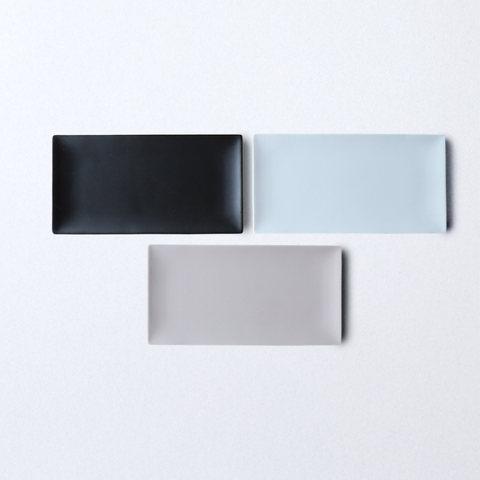 Matte Hasami Ware Handmade Rectangle Plate
