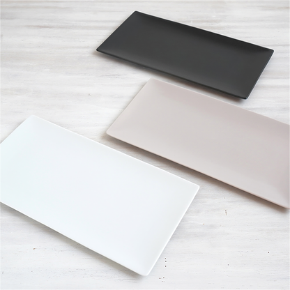 Matte Hasami Ware Handmade Rectangle Plate