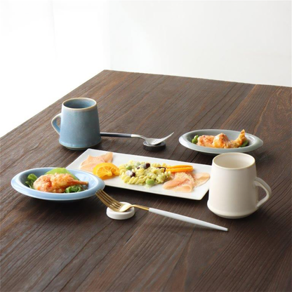 Matte Hasami Ware Handmade Rectangle Plate