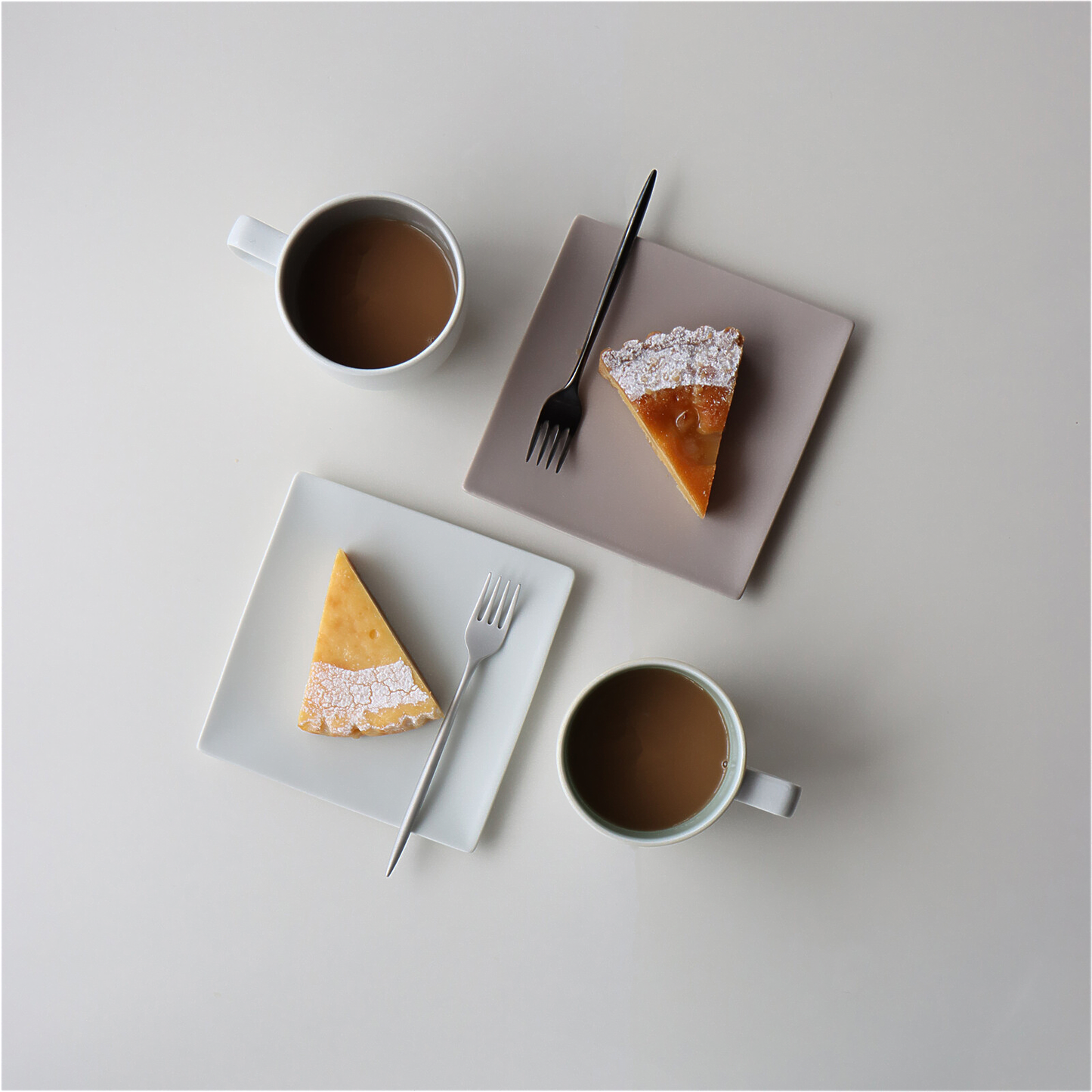 Matte Hasami Ware Handmade Square Plate