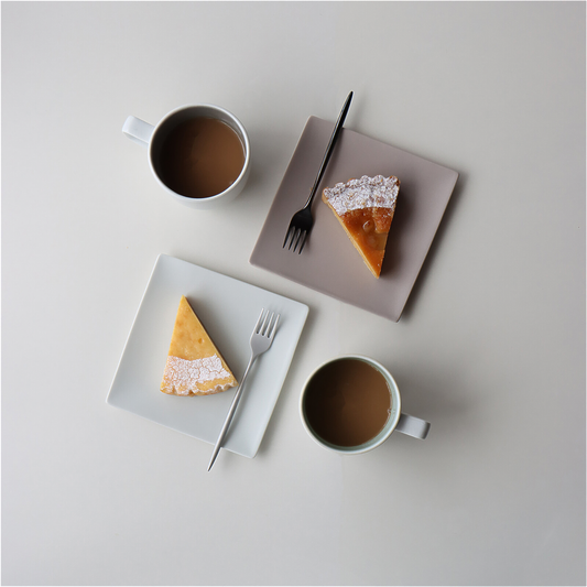Matte Hasami Ware Handmade Square Plate