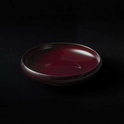 Tsudoi Iron Maroon Serving Bowl by Rina Ono