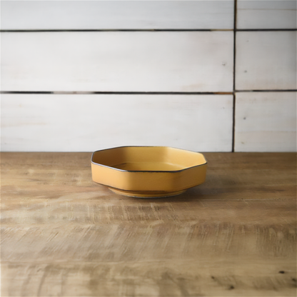 Tsudoi Octagon Mustard Serving Bowl by Rina Ono