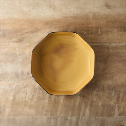 Tsudoi Octagon Mustard Serving Bowl by Rina Ono