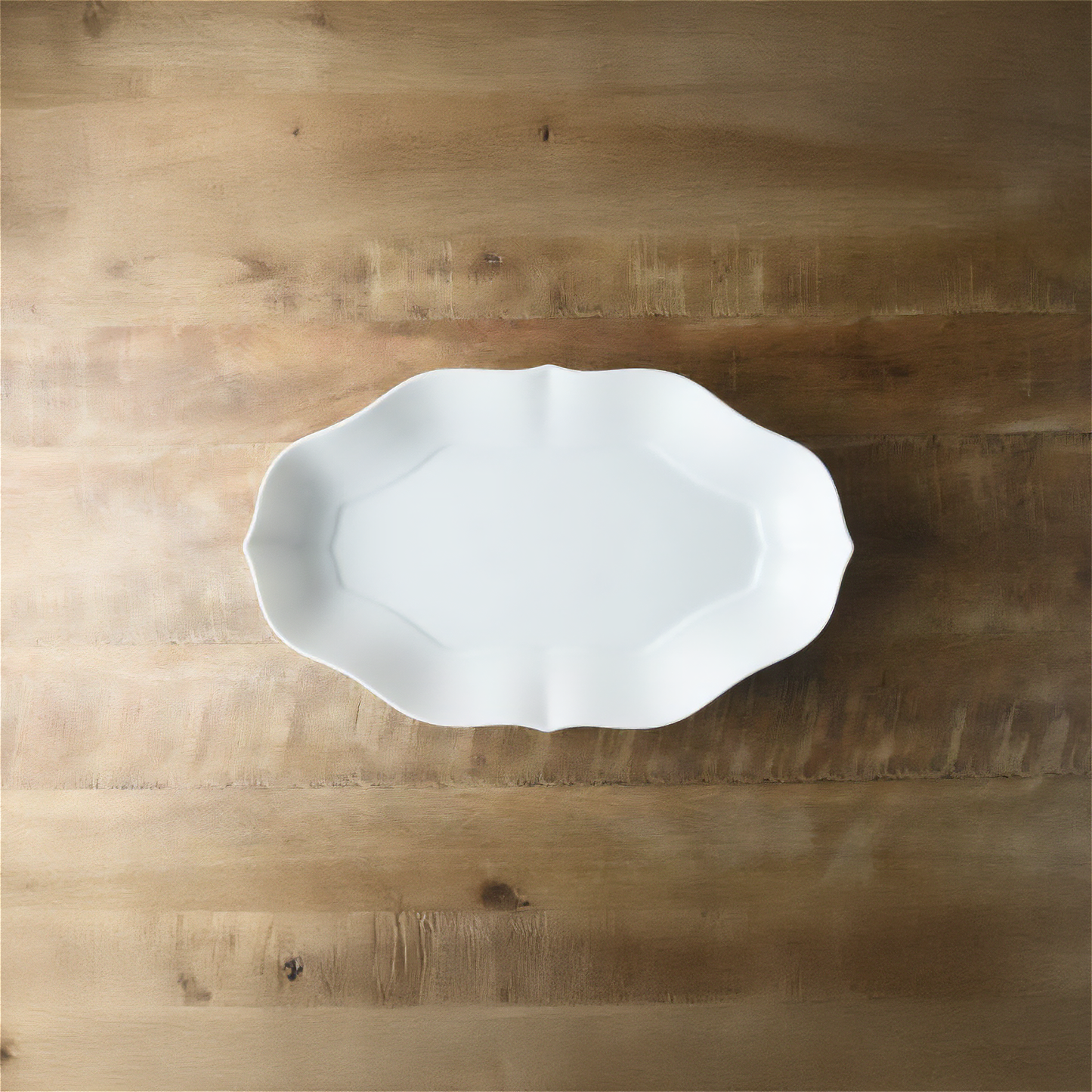 Tsudoi White Oval Shape Platter by Rina Ono
