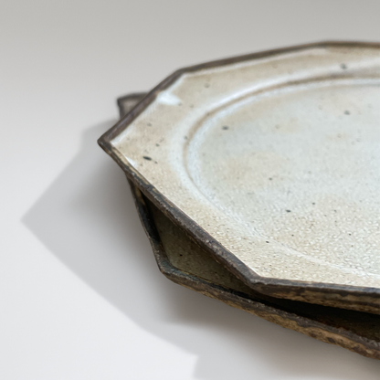 Kohiki Handmade Octagonal Plate by Takashi Sogo - [Limited Qty]