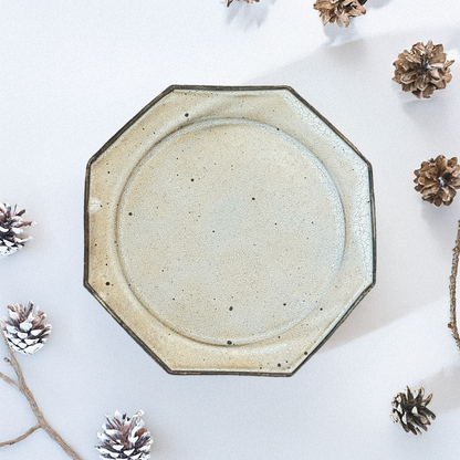 Kohiki Handmade Octagonal Plate by Takashi Sogo - [Limited Qty]