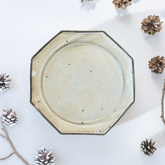 Kohiki Handmade Octagonal Plate by Takashi Sogo - [Limited Qty]