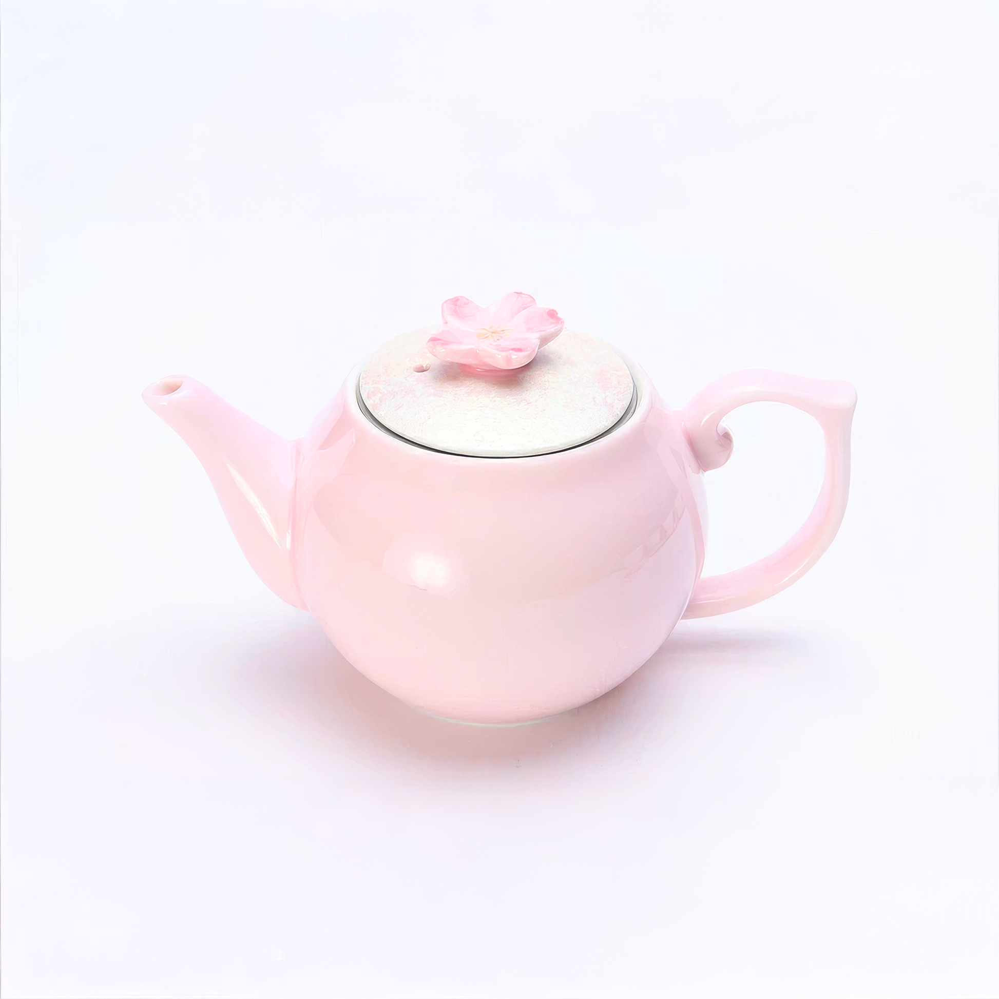 Cherry Blossom Handmade Western Teapot - Pink - ZenwareCrafts
