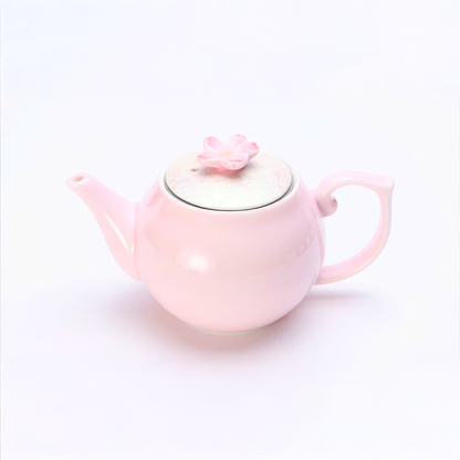Cherry Blossom Handmade Western Teapot - Pink - ZenwareCrafts