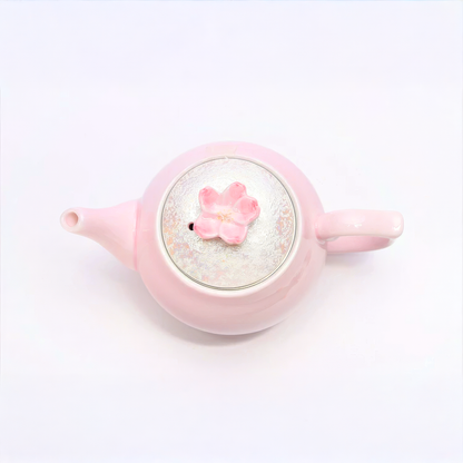 Cherry Blossom Handmade Western Teapot - Pink - ZenwareCrafts