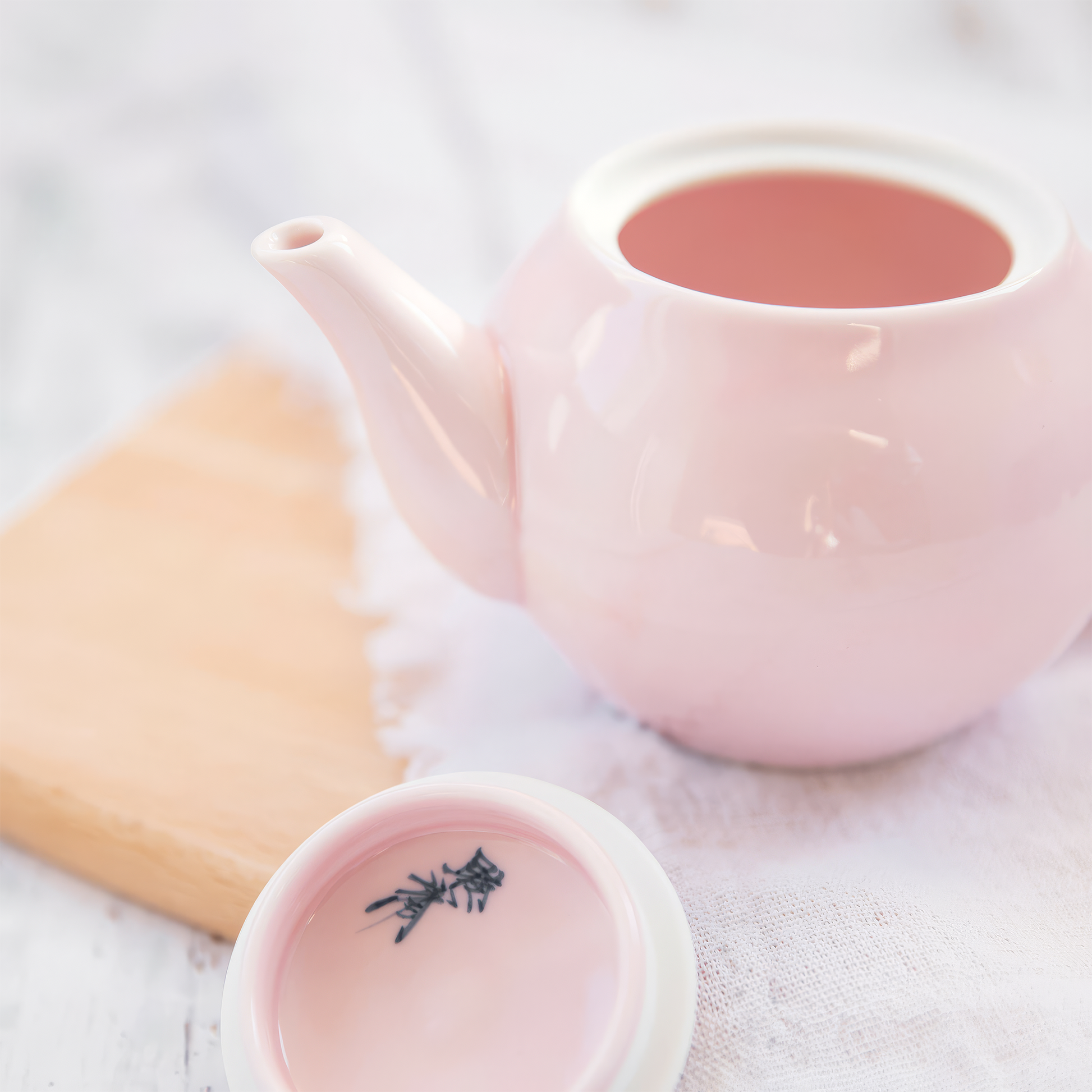 Cherry Blossom Handmade Western Teapot - Pink - ZenwareCrafts