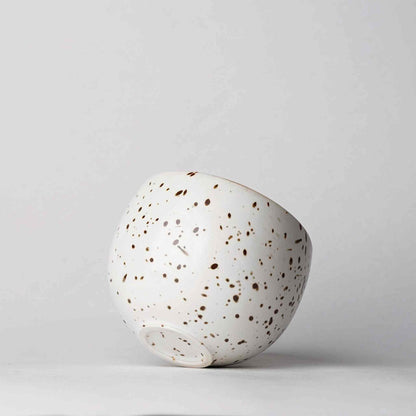 B&W Sabi Handmade Mug with Saucer - Black/White