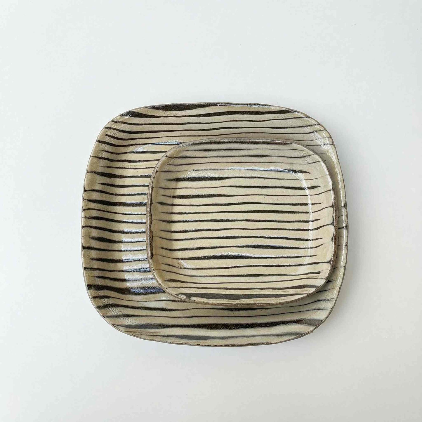 Slipware Handmade Square Plate by Momoko Shiohata - S/L [Limited Qty]