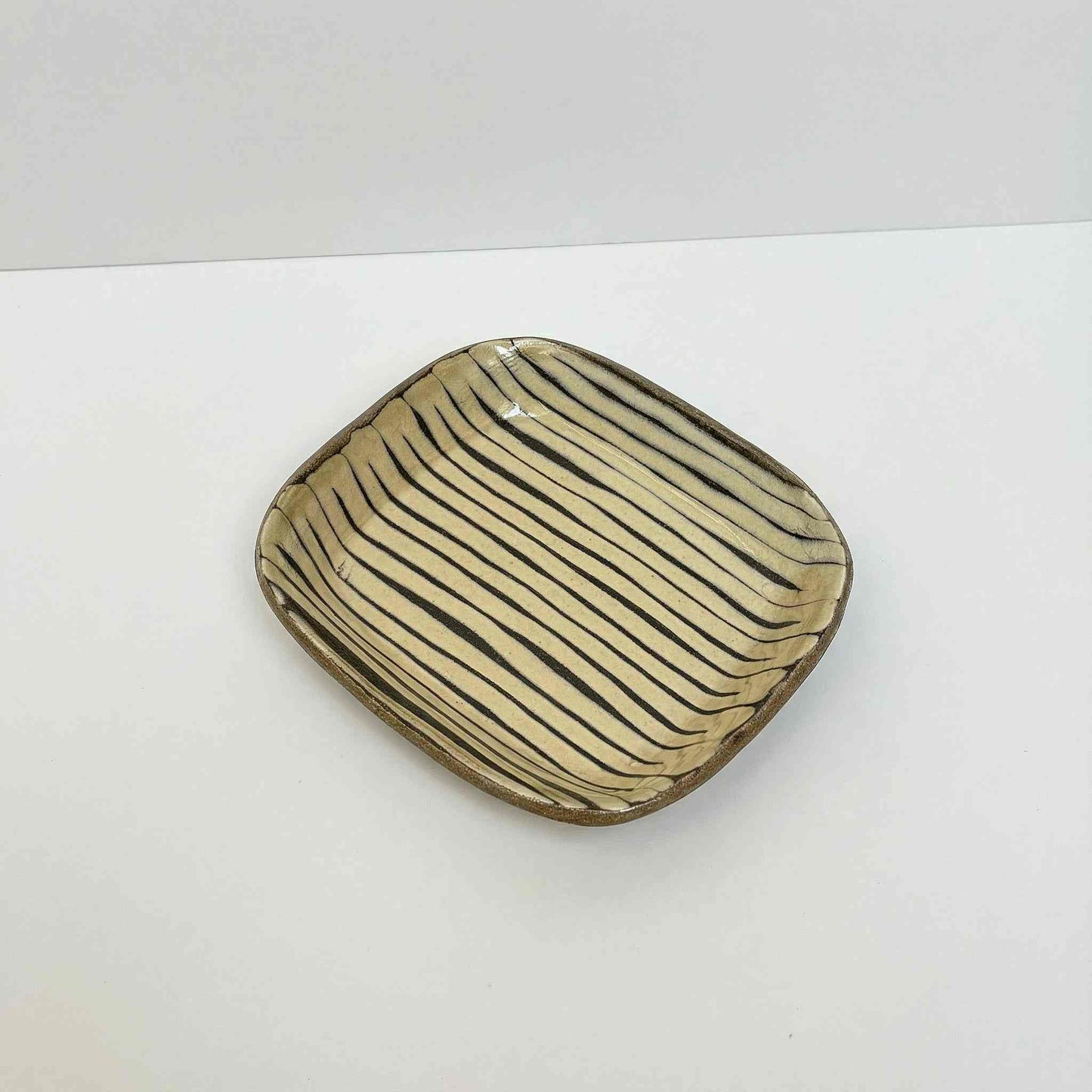 Slipware Handmade Square Plate by Momoko Shiohata - S/L [Limited Qty]