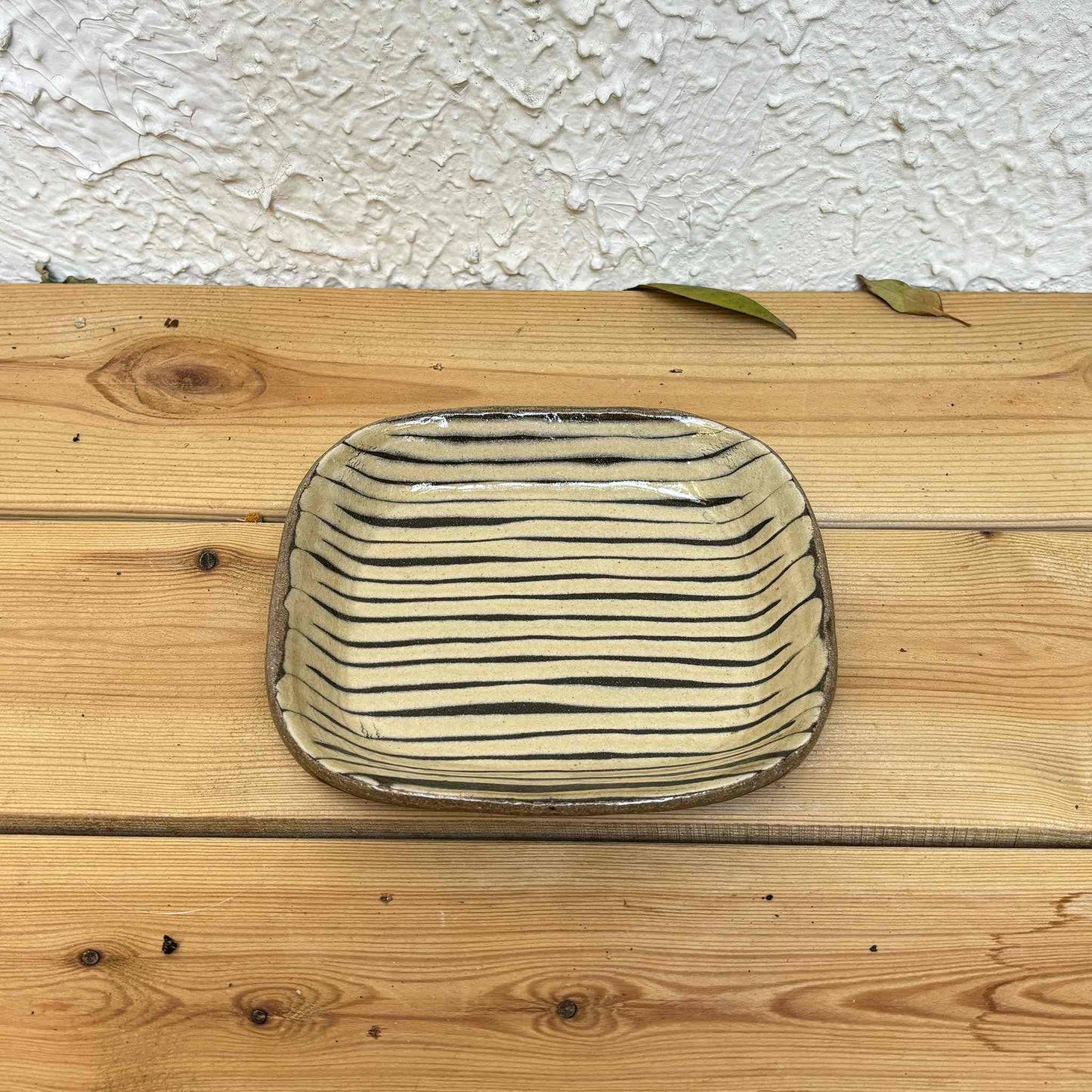 Slipware Handmade Square Plate by Momoko Shiohata - S/L [Limited Qty]