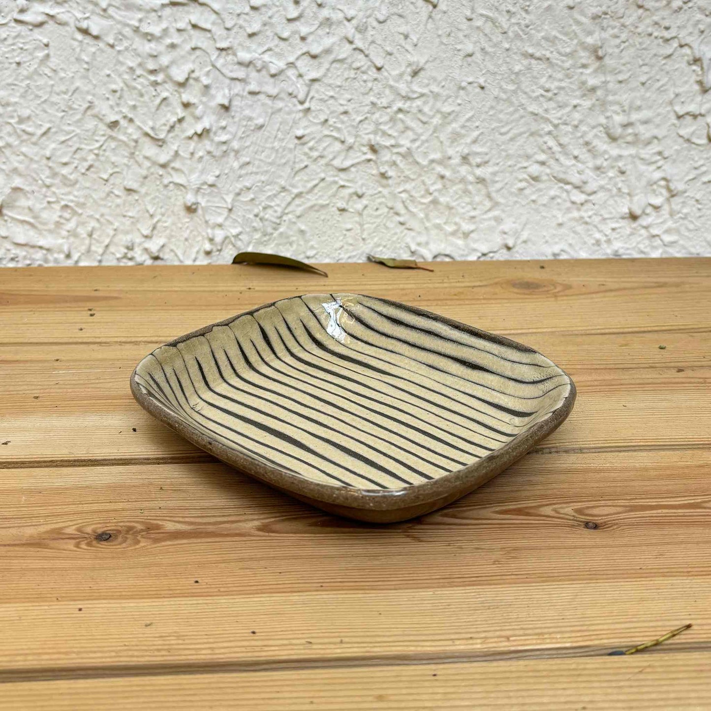 Slipware Handmade Square Plate by Momoko Shiohata - S/L [Limited Qty]