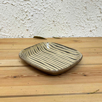 Slipware Handmade Square Plate by Momoko Shiohata - S/L [Limited Qty]