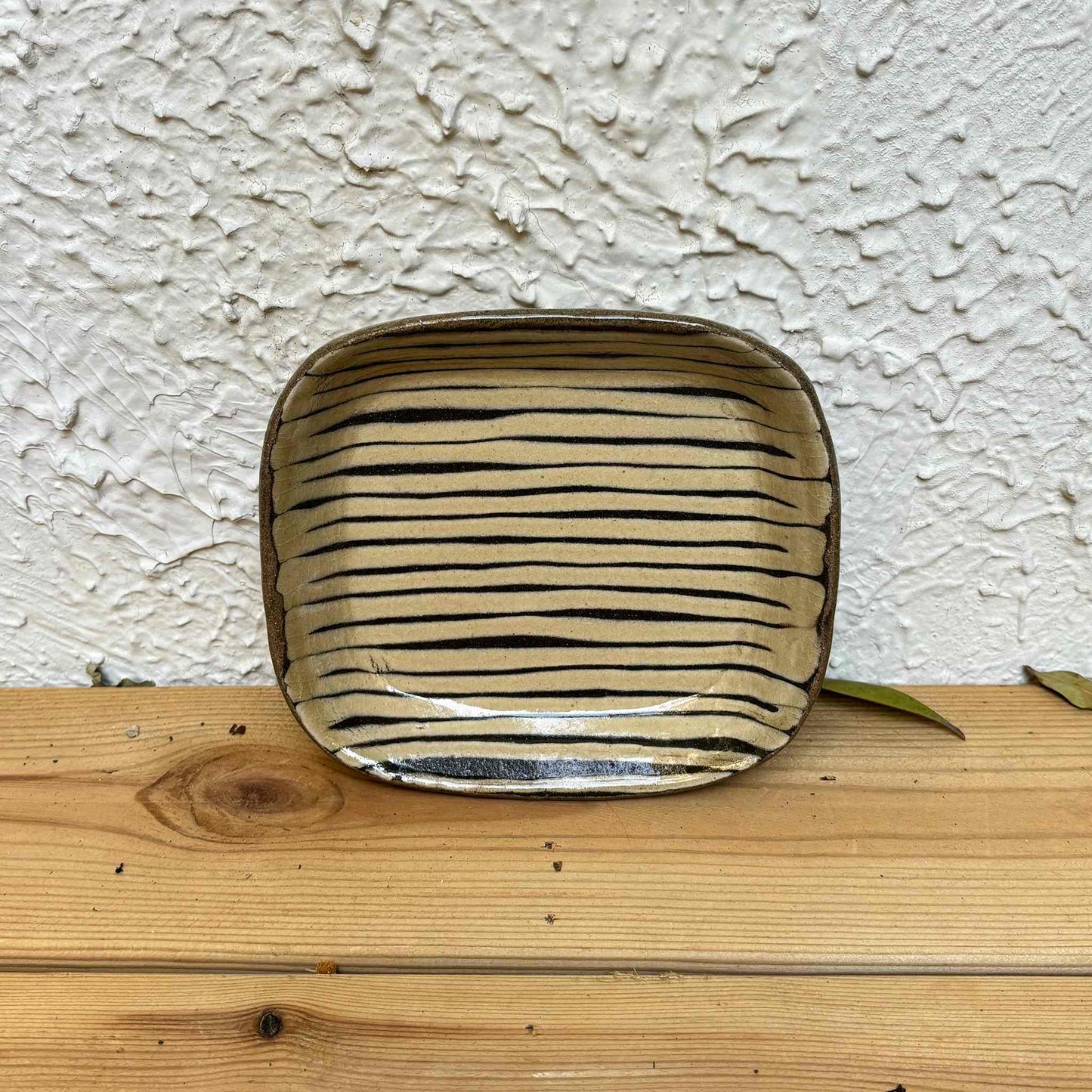 Slipware Handmade Square Plate by Momoko Shiohata - S/L [Limited Qty]