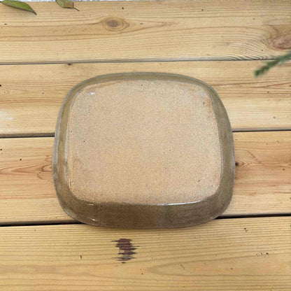 Slipware Handmade Square Plate by Momoko Shiohata - S/L [Limited Qty]