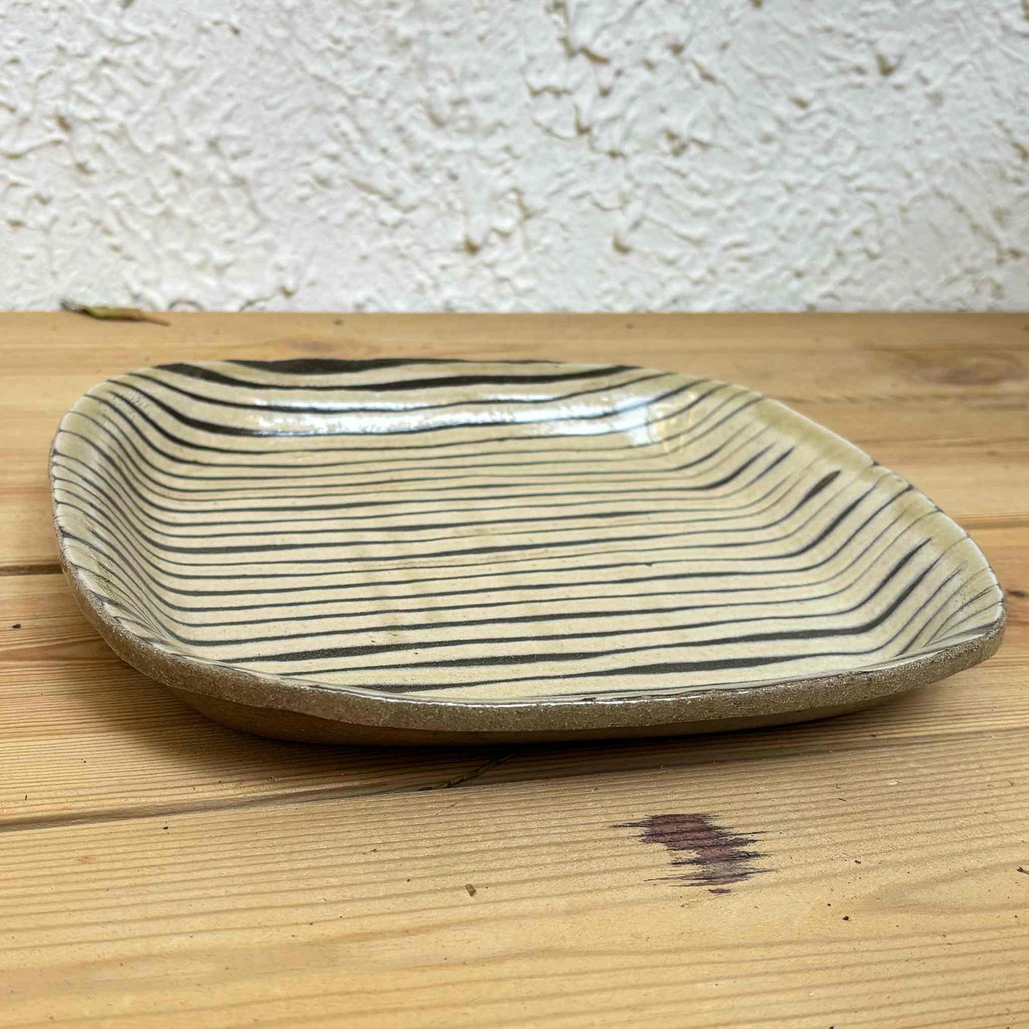 Slipware Handmade Square Plate by Momoko Shiohata - S/L [Limited Qty]