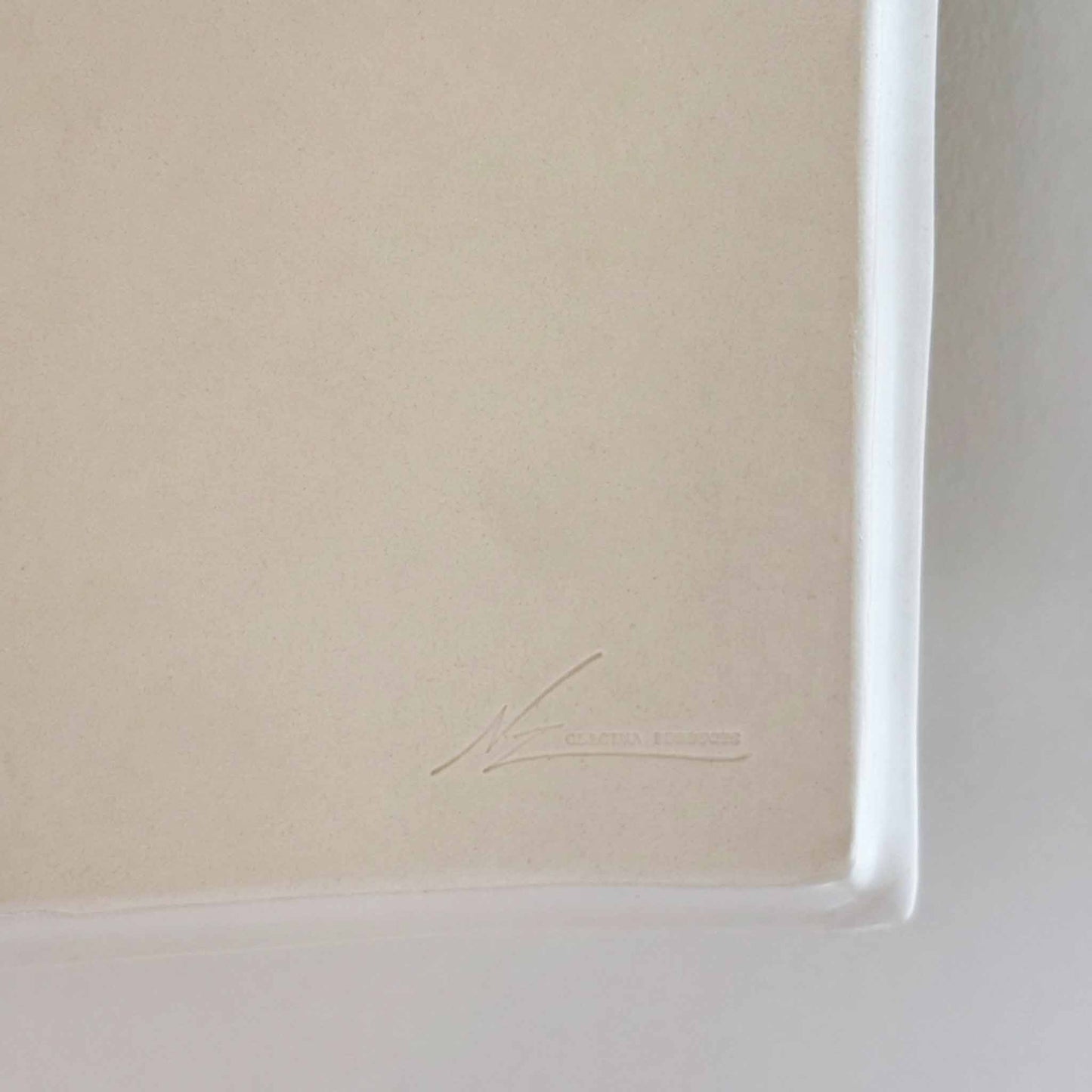 Hand-painted botanical on a white 6-inch Mino ware porcelain plate.