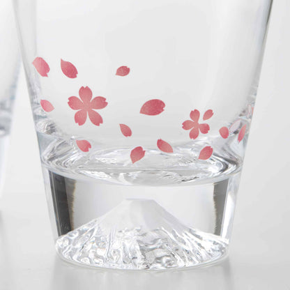 Mt. Fuji x Cherry Blossom Color-changing Rock Glass by Edo Glass