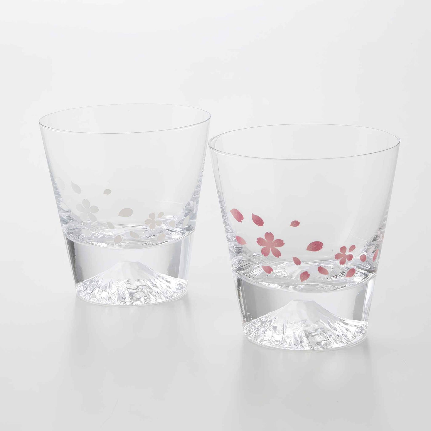 Mt. Fuji x Cherry Blossom Color-changing Rock Glass by Edo Glass