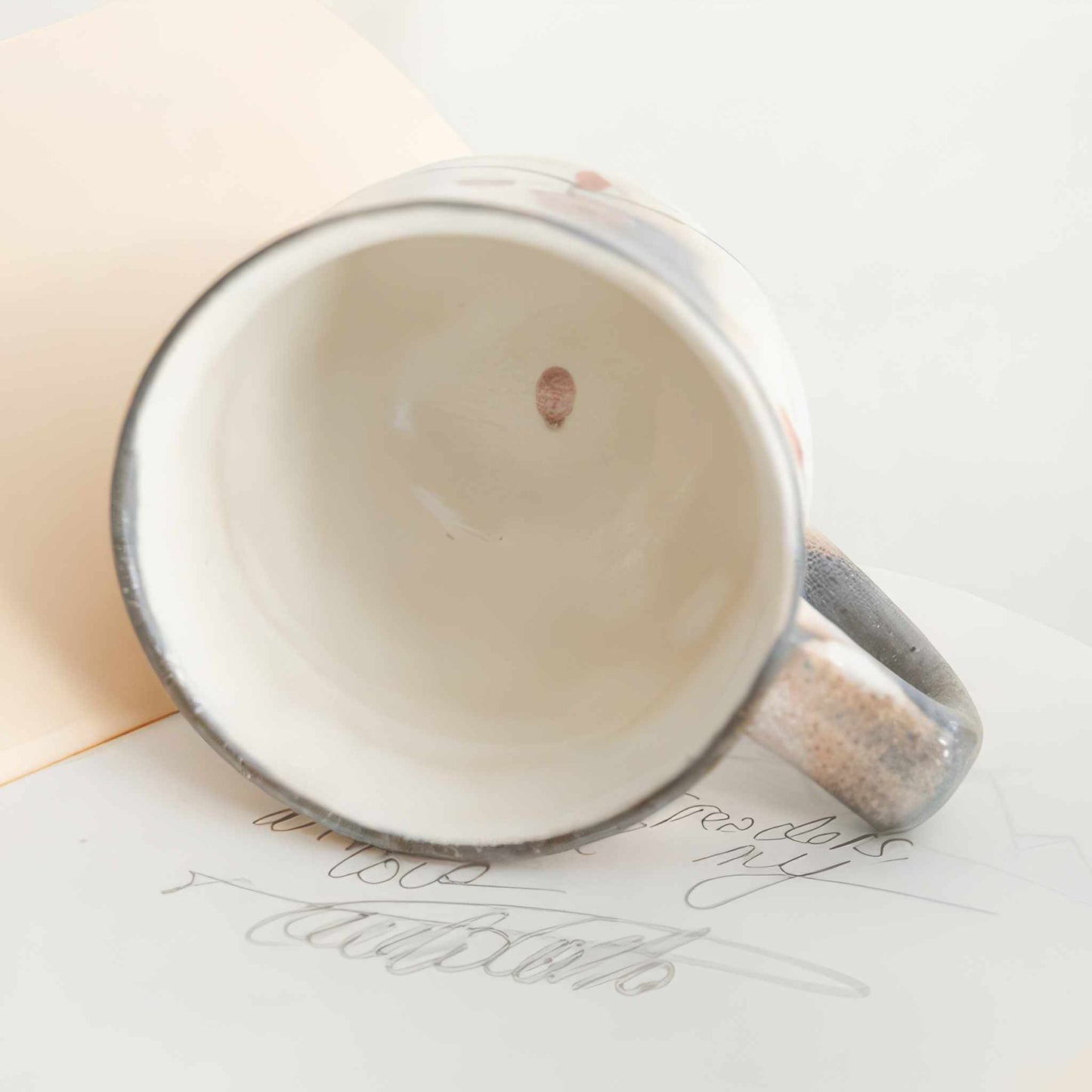 Hana Tobi Rabbit Hasami Ware Handmade Mug - Pink/Blue