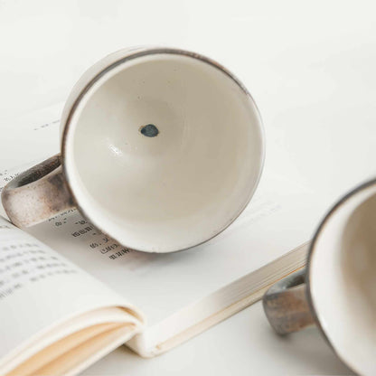 Hana Tobi Rabbit Hasami Ware Handmade Mug - Pink/Blue