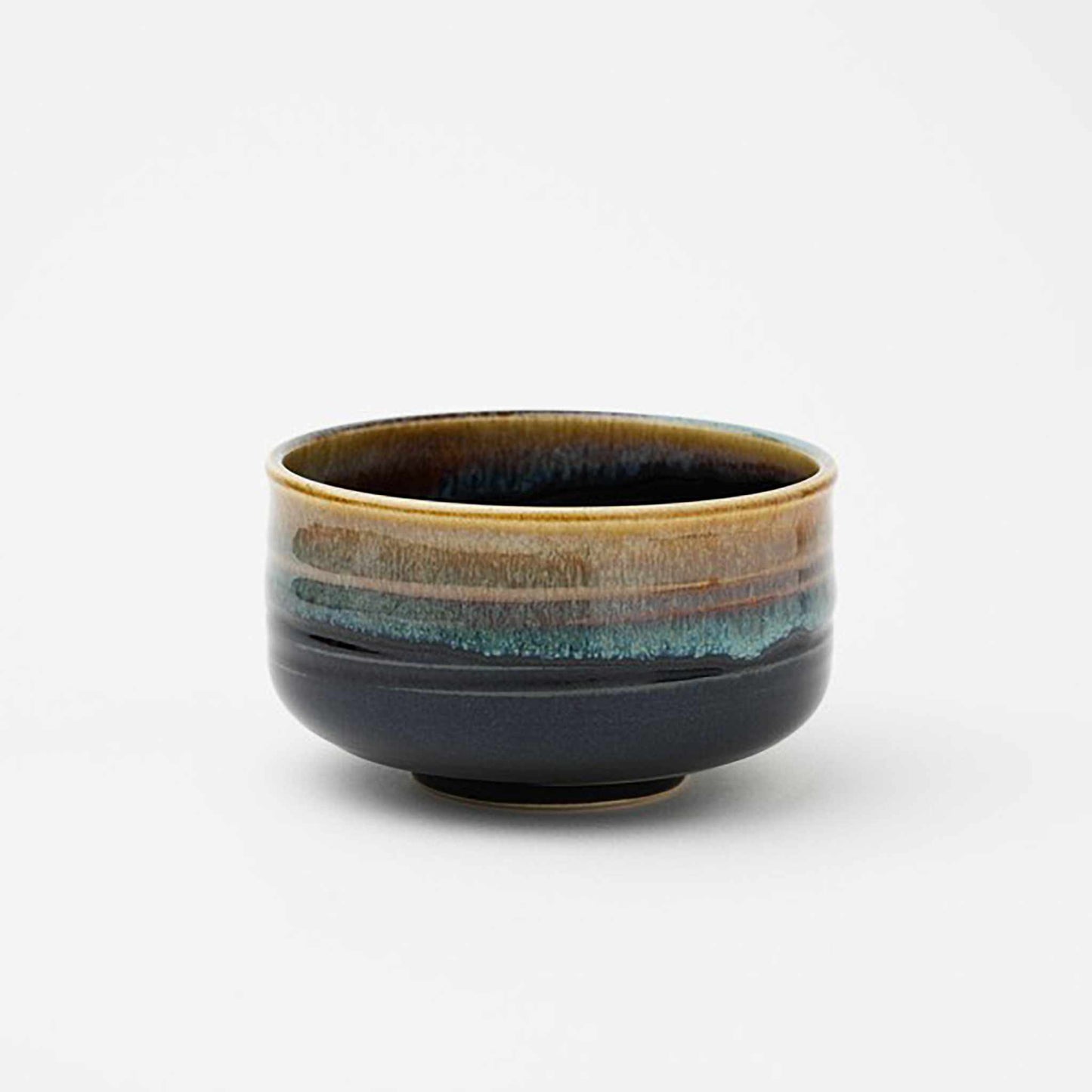 Handmade Hasami Ware Matcha Bowl Set with Whisk - Blue Blower
