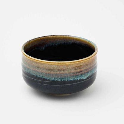 Handmade Hasami Ware Matcha Bowl Set with Whisk - Blue Blower
