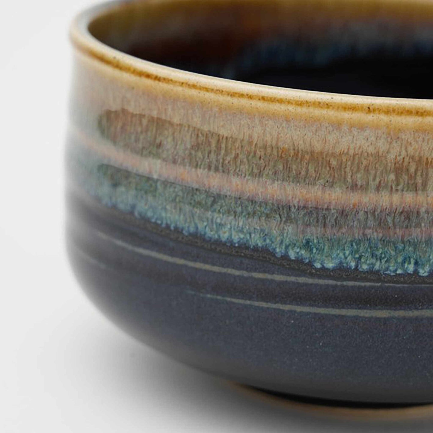 Handmade Hasami Ware Matcha Bowl Set with Whisk - Blue Blower