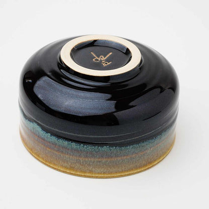 Handmade Hasami Ware Matcha Bowl Set with Whisk - Blue Blower