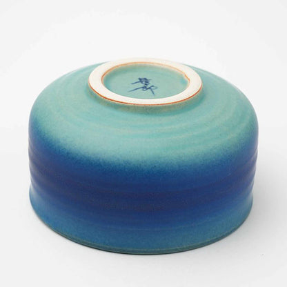 Handmade Hasami Ware Matcha Bowl Set with Whisk - Blue Blower