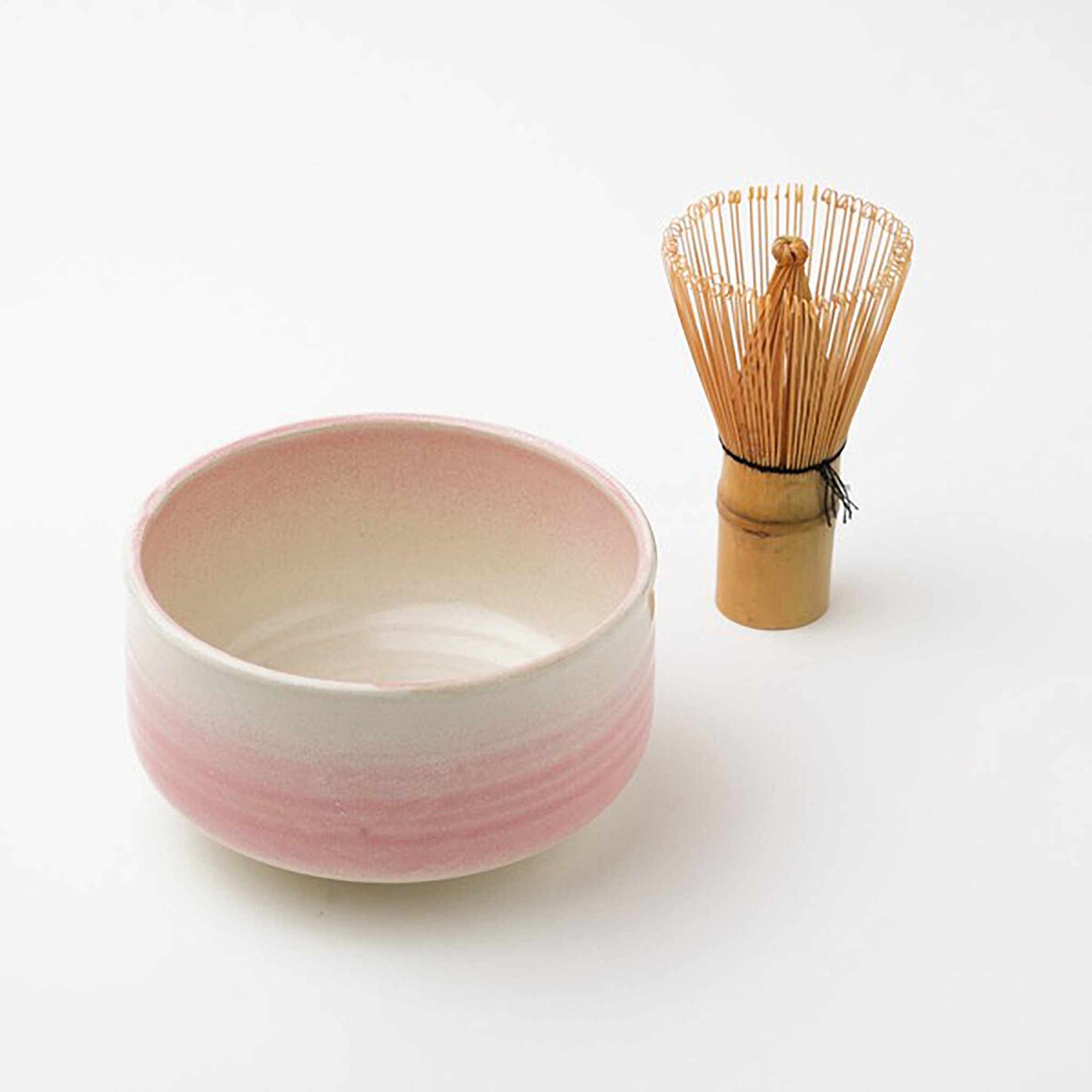 Handmade Hasami Ware Matcha Bowl Set with Whisk - Blue Blower