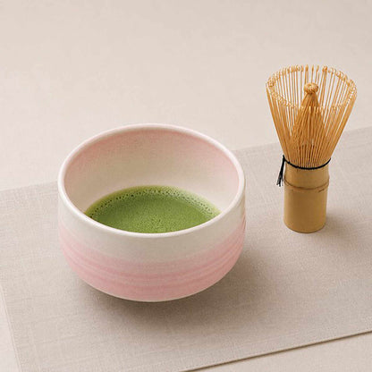 Handmade Hasami Ware Matcha Bowl Set with Whisk - Blue Blower