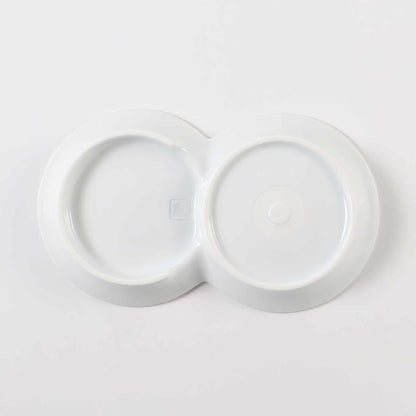 Hasami Ware Mt. Fuji Sauce Dish - Silver/Gold