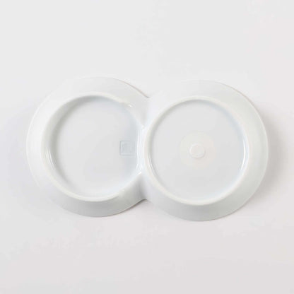 Hasami Ware Cloud Sauce Dish - Silver/Gold