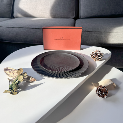 Ocean Bubble Handmade Plate Set - Black