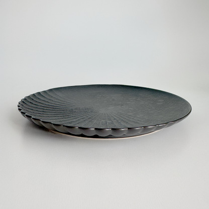 Ocean Bubble Handmade Plate Set - Black