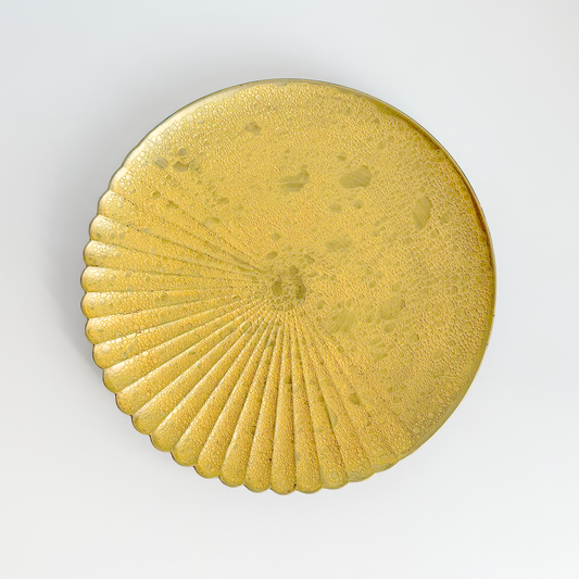 Ocean Bubble Handmade Plate - Large 9.0 in Gold