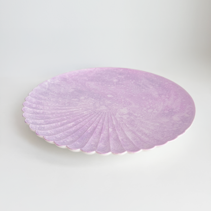 Ocean Bubble Handmade Plate - Large 9.0 in Purple