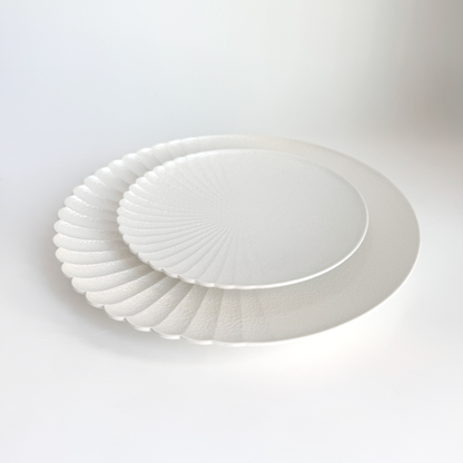 Ocean Bubble Handmade Plate Set - White