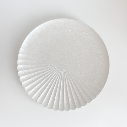 Ocean Bubble Handmade Plate - Large 9.0 in White