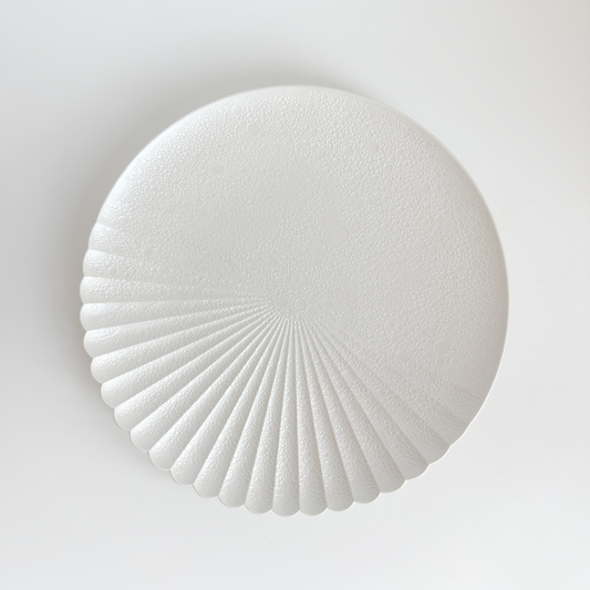 Ocean Bubble Handmade Plate - Large 9.0 in White