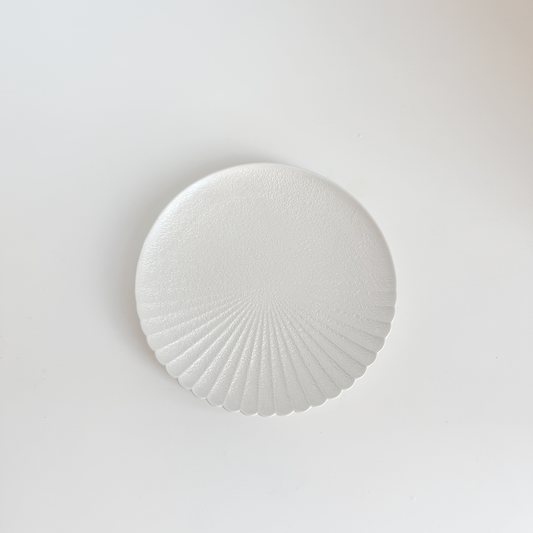 Ocean Bubble Handmade Plate - Small 6.3 in White